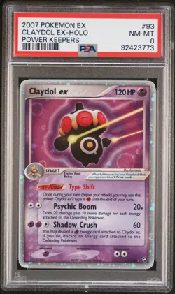 Pokemon EX Power Keepers #93/108 Claydol EX – Holo PSA 8 Near Mint–Mint (2007) - Image 1