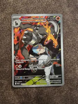 Pokemon TCG Team Rockets Houndoom Illustration Rare Card 191/182 Destined Rivals - Image 1