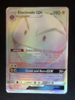 Pokemon Electrode GX Rainbow Secret Rare Card #172/168 Celestial Storm Edition - Image 2