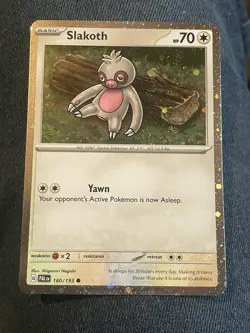 Slakoth 160/193 - Pokemon Paldea Evolved - Cosmos Holo [NM] - Image 1