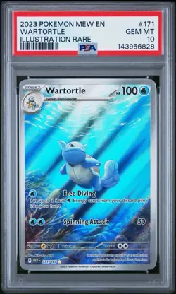 Pokemon Wartortle Illustration Rare Holo Sv: Scarlet & Violet 151 171/165 PSA 10 - Image 1