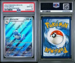 Pokemon Wartortle Illustration Rare Holo Sv: Scarlet & Violet 151 171/165 PSA 10 - Image 3
