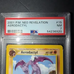 Pokemon Aerodactyl P.M. Neo Revelation 1st Edition PSA 7 - Image 2