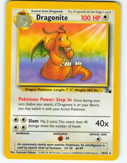 Dragonite - 19/62 Fossil Set - Pokemon TCG - 1999 - Image 1