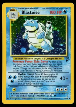 Pokemon Near Mint Base Set 2 Blastoise 2/130 Holo Rare 2000 - Image 1