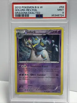 Pokemon - Golurk - 59/124 - Reverse Holo - BW - Dragons Exalted PSA 9 Pop 4 - Image 1