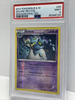 Pokemon - Golurk - 59/124 - Reverse Holo - BW - Dragons Exalted PSA 9 Pop 4 - Image 3