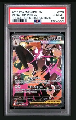 2025 Pokemon PFL Special Illustration Rare Mega Lopunny ex PSA 10 #128/094 - Image 1