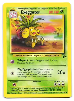 Exeggutor 39/130 Uncommon Base Set 2 Pokemon NM - Image 1