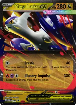 Pokemon TCG Mega Latias EX 011 Black Star Promo Mega Evolution NM - Image 1