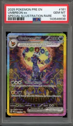 Pokemon Umbreon ex Prismatic Evolutions Special Illustration Rare #161 PSA 10 - Image 1