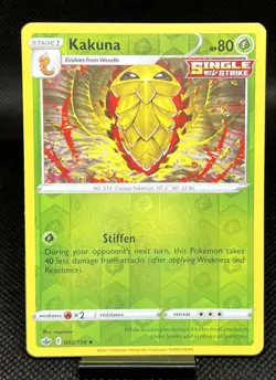 Pokemon Kakuna 002/198 Reverse Holo Chilling Reign SWSH TCG 2021 NM+ - Image 1