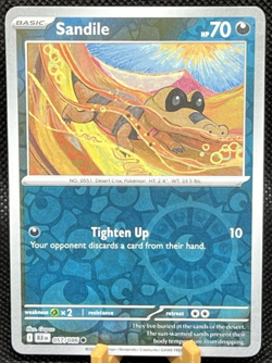 Pokemon Sandile 057/086 Reverse Holo Black Bolt TCG 2025 NM+ - Image 1