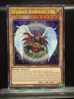 Yugioh Winged Kuriboh LV6 BLTR-EN001 Secret Rare 1st Ed NM - Image 1