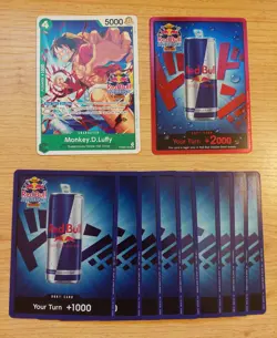 Red Bull One Piece Double Don!! - Luffy (PRB02-005) + Foil Don Set - NM - Image 1