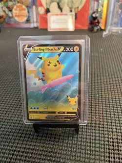 Pokemon TCG Celebrations Surfing Pikachu Holo Ultra Rare Card 008/025 - Image 1