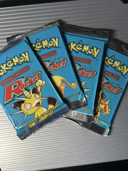 Rare Vintage BOOTLEG FUNNY Pokemon Card Packs Lot of 4 Team Rocket 2nd edition - Image 1