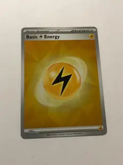Pokemon Card Prismatic Evolutions SVE EN 012 Reverse Holo Lightning Energy NM - Image 1