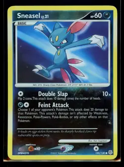2007 Diamond & Pearl Sneasel Reverse Holo #100 Pokemon Card - Image 1