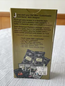 Star Wars Enhanced Premiere CCG Customizable Card Game Sealed Lightsaber Luke - Image 2
