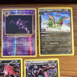 Pokemon TCG 5 Card Lot Haunter (2016) Yveltal Krookodile Flygon Deoxys V - Image 3
