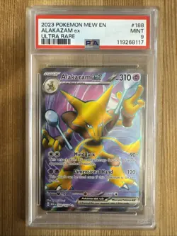 Alakazam ex - 188/165 - Pokemon 151 Full Art Ultra Rare Card PSA 9 - Image 1