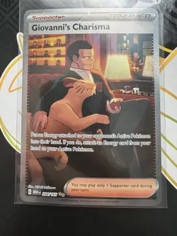 Pokemon Giovanni's Charisma 151 Card 204/165 Special Illustration Rare SV Holo - Image 1