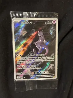 Pokemon SVP Mewtwo Promo Holo Card Sealed Pack 2023 Black Star - Image 2