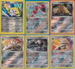 POKEMON 6 CARD REVERSE HOLO METAL LOT WITH JIRACHI - Image 1