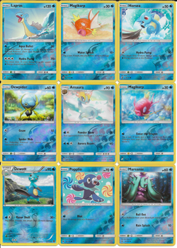 Pokemon Reverse Foil Water 15 Card Lot with Lapras & Magikarp NM - Image 1