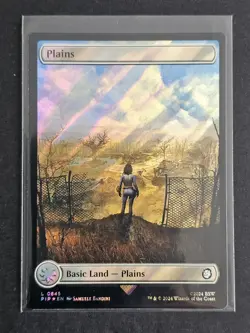 MTG Plains L (0845) (Surge Foil) Universes Beyond: Fallout - Image 1