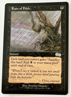 MTG Rain of Filth x1 PLD Urza's Saga Magic the Gathering - Image 1