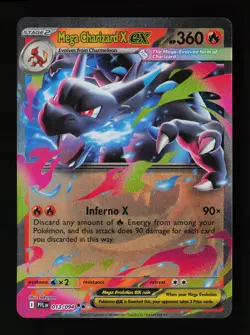 Mega Charizard X ex 013/094 Holo ME02: Phantasmal Flames Pokemon Card - Image 1