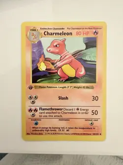 Pokemon TCG Charmeleon Base Set 24/102 Regular 1999-2000 Wizards Base 1st Ed - Image 1