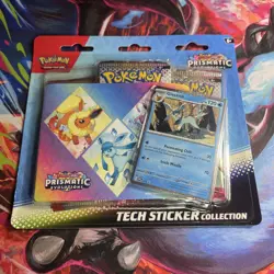 Pokemon TCG Prismatic Evolutions Tech Sticker Collection Glaceon 3 Pack Sealed - Image 1