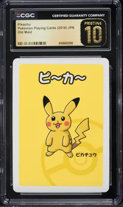 2019 Pokemon Japanese Playing Cards Old Maid Pikachu CGC 10 PRISTINE - Image 1