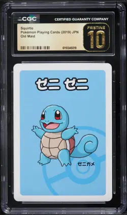 2019 Pokemon Japanese Playing Cards Old Maid Squirtle CGC 10 PRISTINE - Image 1
