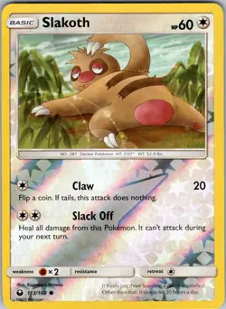 Slakoth 113/168 SM - Celestial Storm Pokemon TCG LP-NM - Image 1