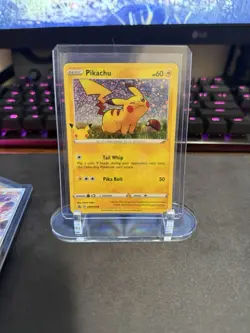 Pokemon TCG Pikachu SWSH039 Sword & Shield Holo Black Star Promo Card - Image 1