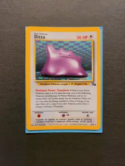 Pokemon TCG Fossil Ditto #3 Holo NM - Image 1