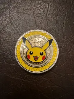 Pikachu Metal Coin Pokemon TCG XY Premium Trainer's Collection Box 2017 See Desc - Image 1