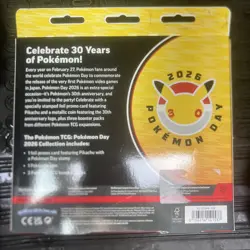 Pokemon Day 2026 30th Anniversary Pikachu Collection Box Sealed + 3 Boosters - Image 2