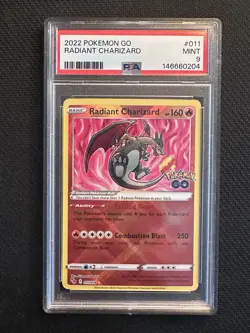 Pokemon 2022 Radiant Charizard 011/078 PSA 9 Mint - Image 1