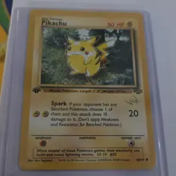 Pokemon TCG 1st edition Pikachu Jungle (w-stamped) 60/64 Regular 1999 Wizards - Image 1