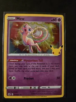 Pokemon Mew - 011/025 Celebrations Holo Rare Basic 60 HP Collector's Edition - Image 1