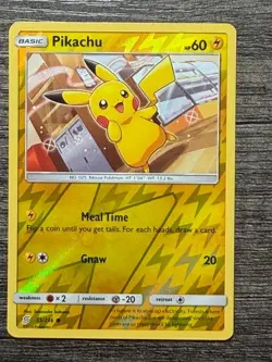 POKEMON REV.HOLO PIKACHU 55/236 LP-NM , UNIFIED MINDS 2019 IN NEW DARKRAI SLEEVE - Image 1