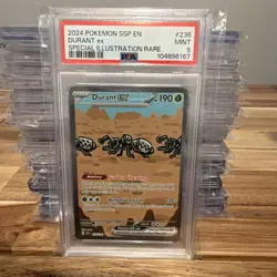 2024 POKEMON SV08 SURGING SPARKS DURANT EX #236 ILLUSTRATION RARE PSA 9 - Image 1