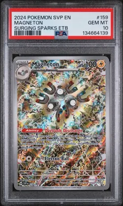 2024 POKEMON SVP EN-SV BLACK STAR PROMO #159 MAGNETON PSA 10 - Image 1