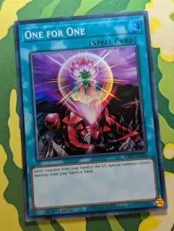 One for One - RA03-EN056 - Super Rare - 1st Edition Yugioh - Image 1