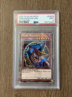 2024 Yu-Gi-Oh DARK MAGICIAN GIRL Quarter Century Secret Rare MP24-EN009 PSA 9 - Image 1